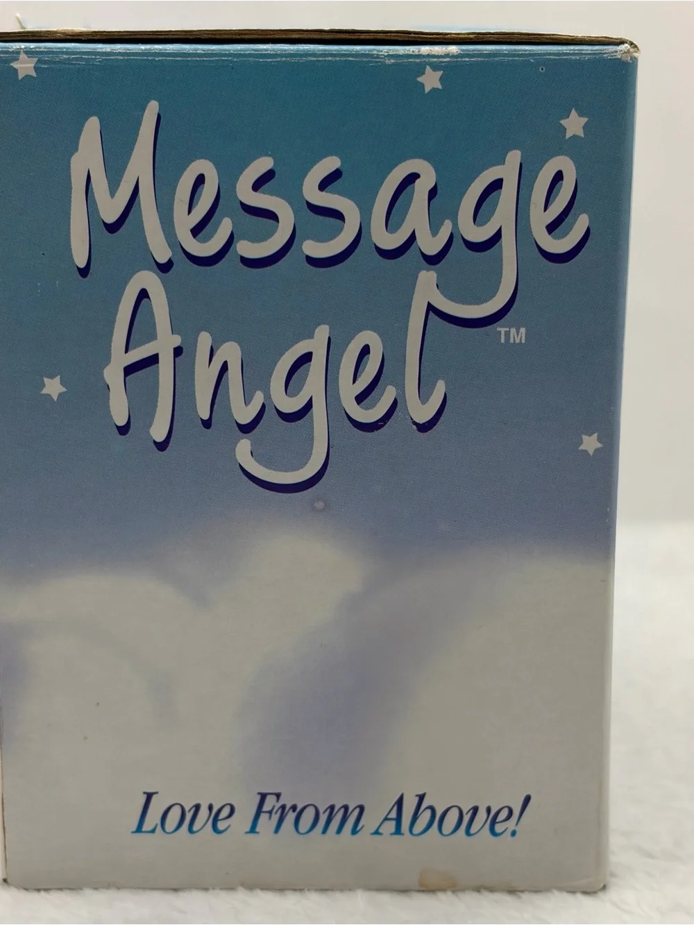 Message Angel Happy Holidays Figurine Wooden Base Alley Press Collectible